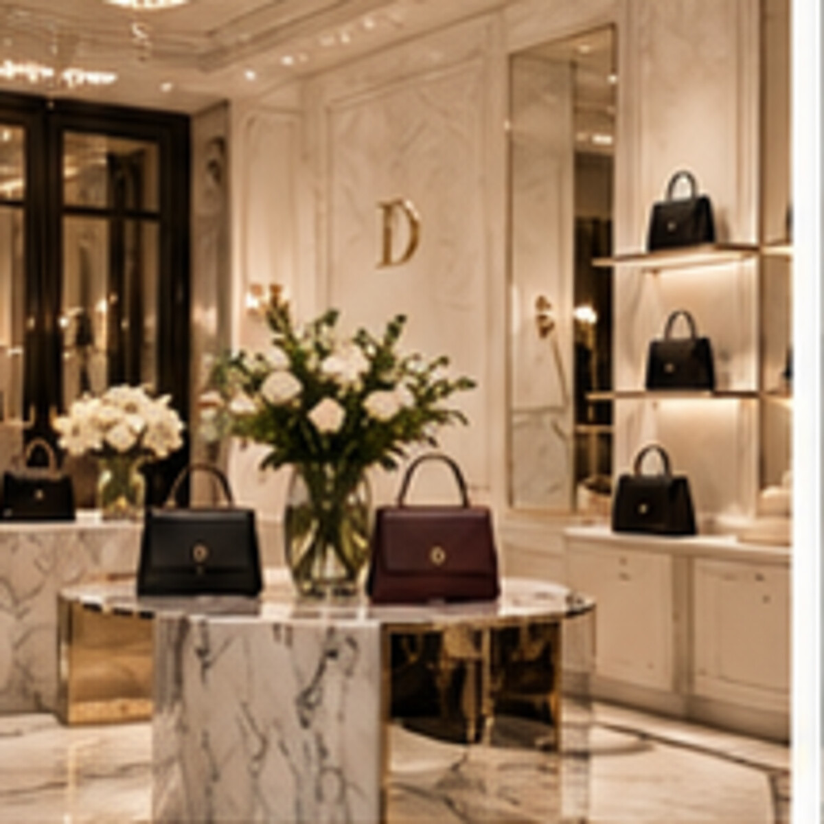 DEMETER boutique interior with handbags