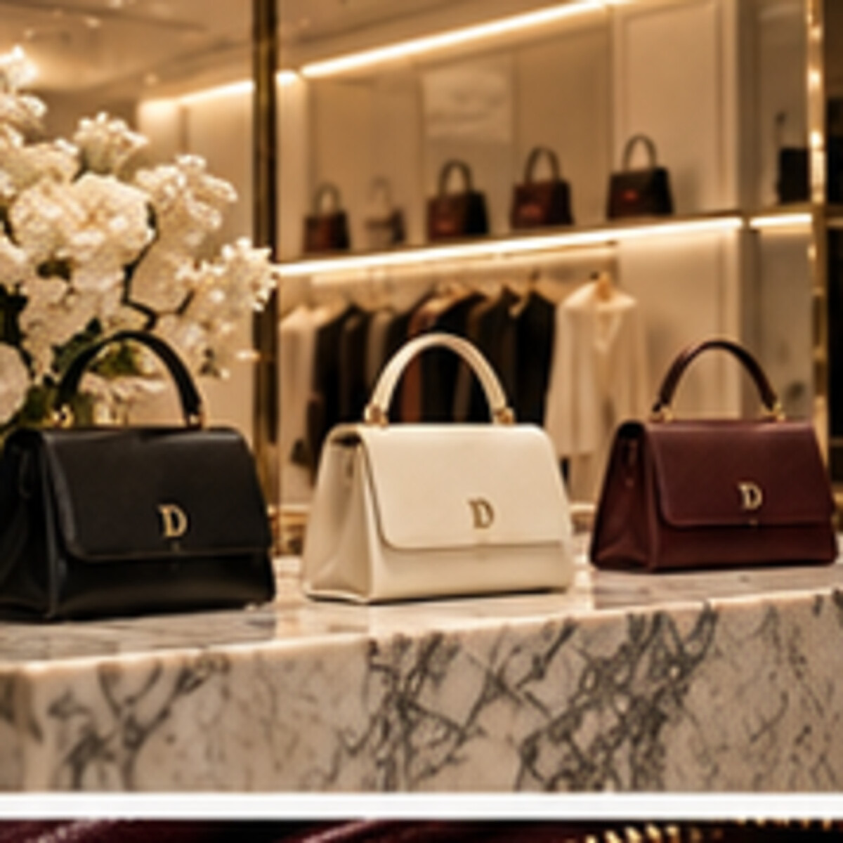 DEMETER handbag display in boutique